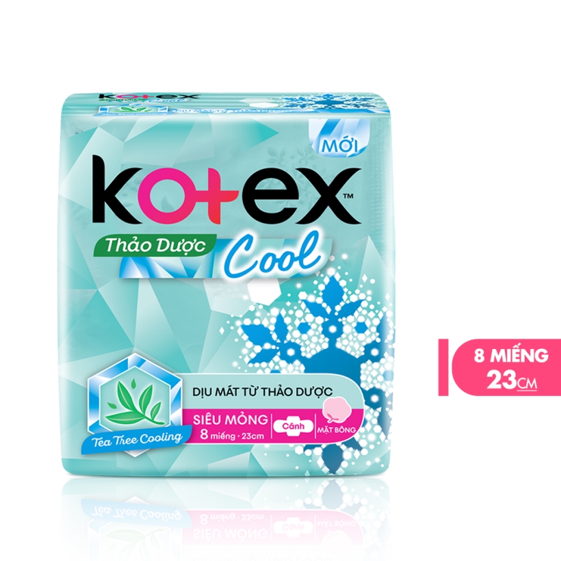 Combo BVS Kotex hằng ngày kháng khuẩn + Thảo dược Cool SMC + Mini Meow SMC 8 miếng