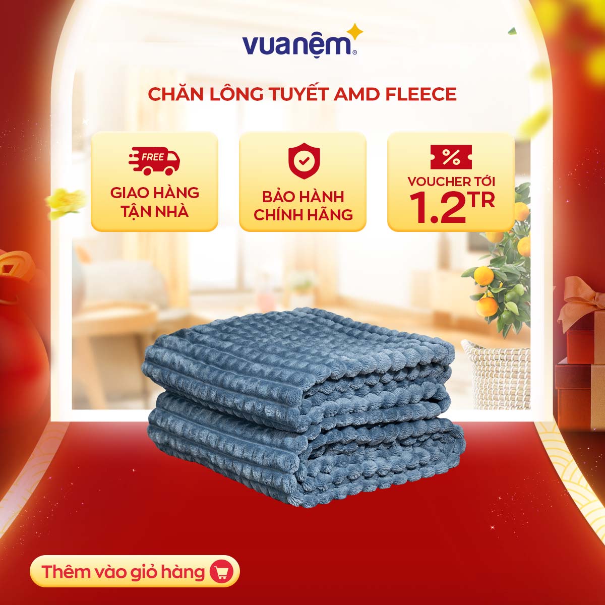 Chăn lông tuyết đa năng Amando Fleece mềm mại, êm ái