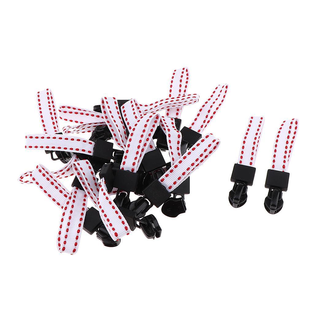 20 Pieces Zipper Repair Kit Zipper Slider with Cord Zip Puller Head Replacement