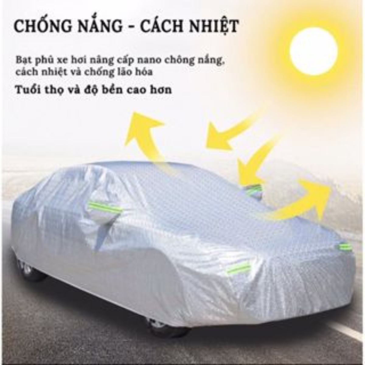 Bạt Phủ Xe Ô Tô 3 Lớp Cao Cấp Chống Mưa, Chống Nắng, Chống Cháy