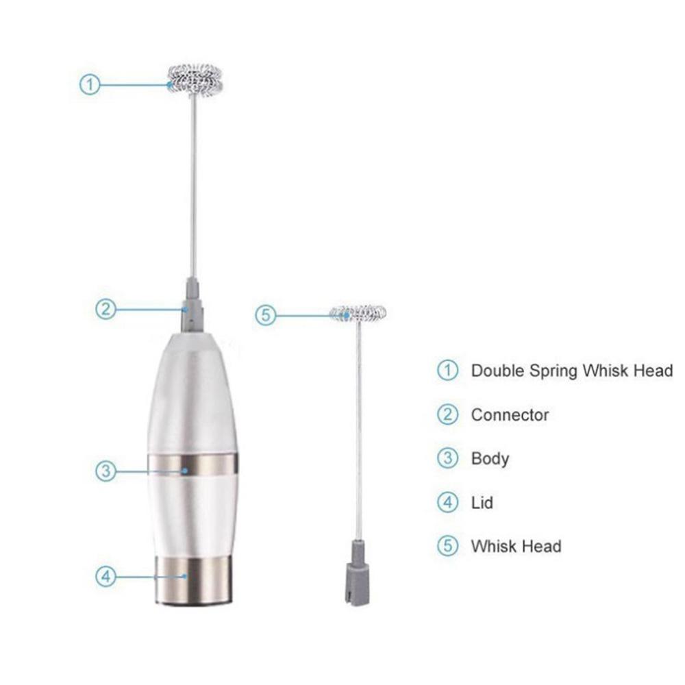 Điện Mini Bọt Sữa Cà Phê Uống Sữa Rửa Mặt Foamer Trứng Be Đánh Trộn Khuấy Cà Phê Eggbeater