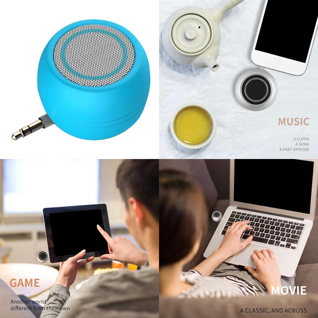 2 PCS 350mAh Mini Speaker 3.5mm Input , 3W Loud Portable