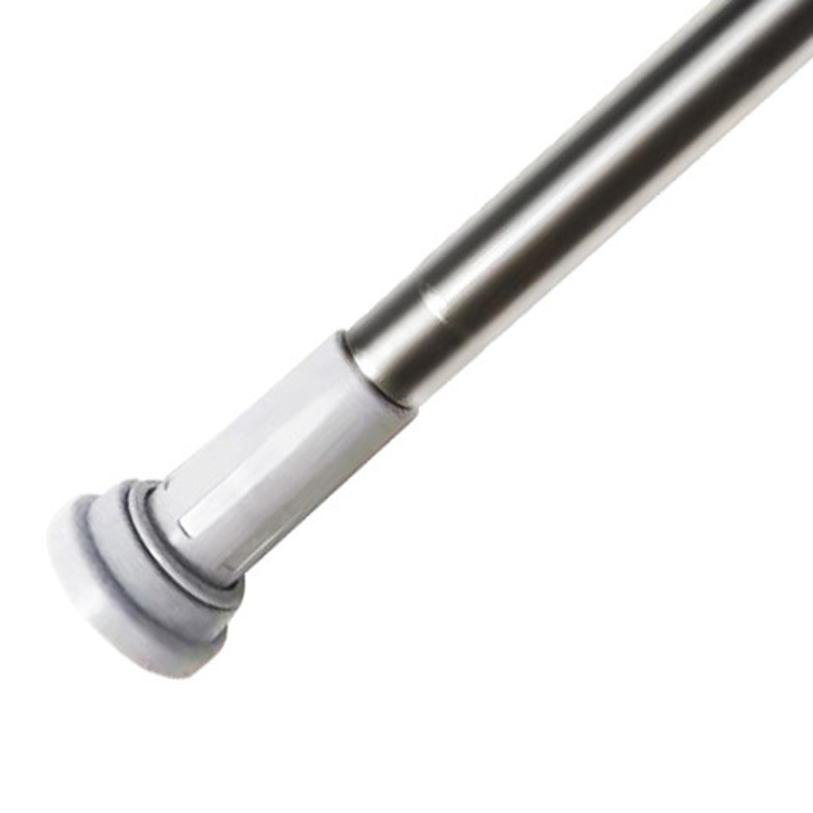 2xRod Rail Spring Extendable Telescopic Tension Curtain Pole 90-160cm