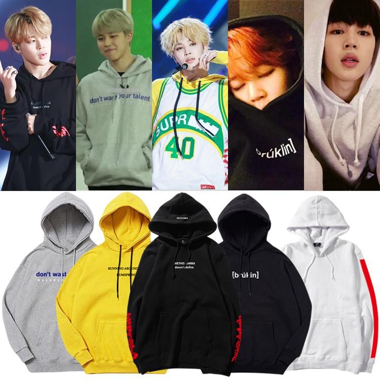 Áo hoodies JIMIN BTS Hip Hop có Mũ Trùm Đầu Cao Cấp