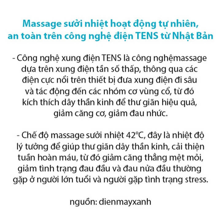 Máy massage cổ vai gáy 3D cao cấp ứng dụng xung điện matxa 6 chế độ, 9 mức cường độ, máy mát xa đốt sống cổ 4 đầu tiếp xúc