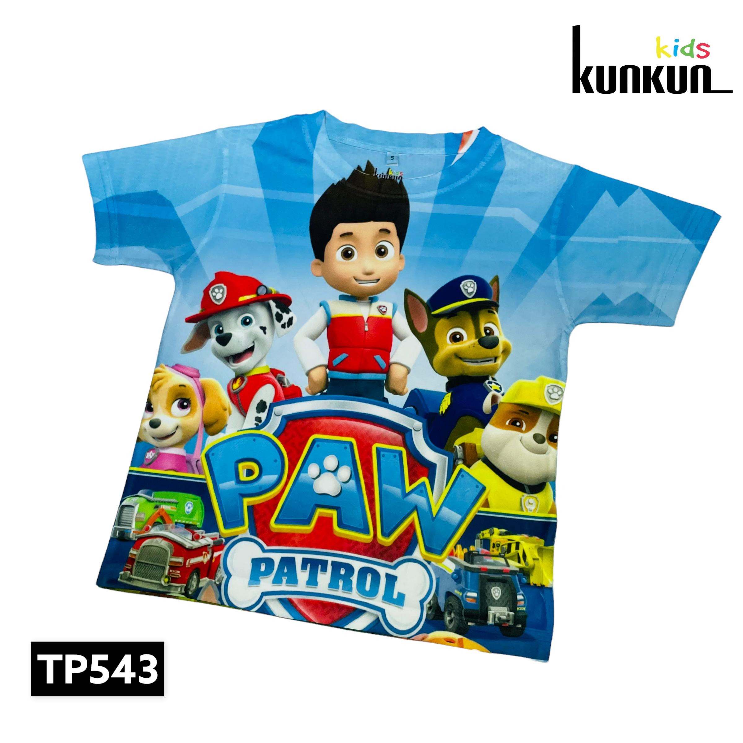 Đồ Bộ Thun Lạnh Có Tay In 3D cho bé trai hình Những Chú Chó Cứu Hộ Paw Patrol