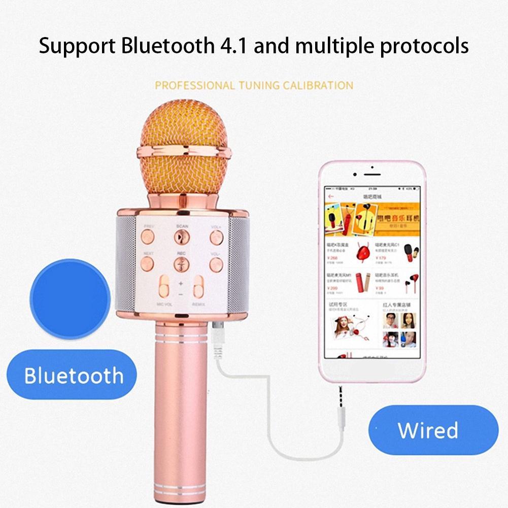 Micro hát karaoke không dây kết nối bluetooth cho điện thoại đa năng