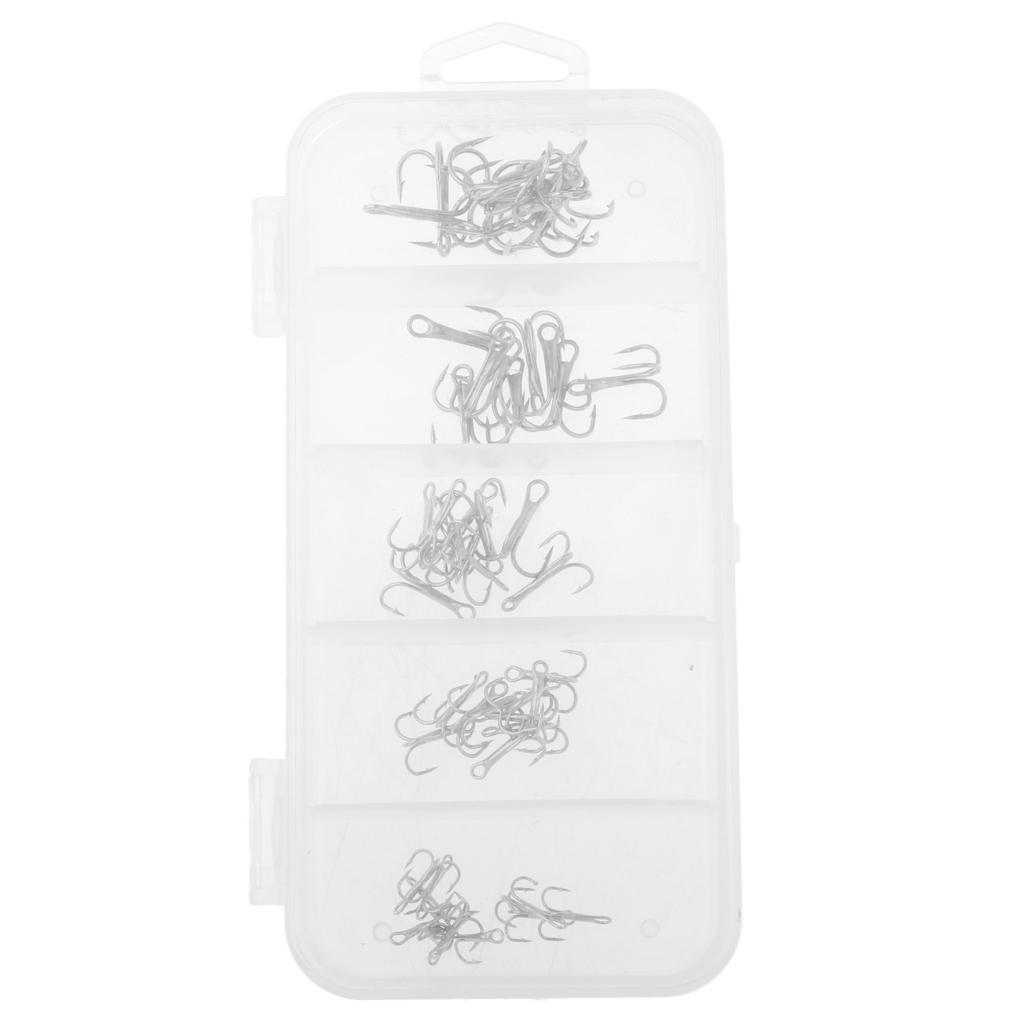 50pcs Fishing Hooks Sharp Fish Terminal Kit M
