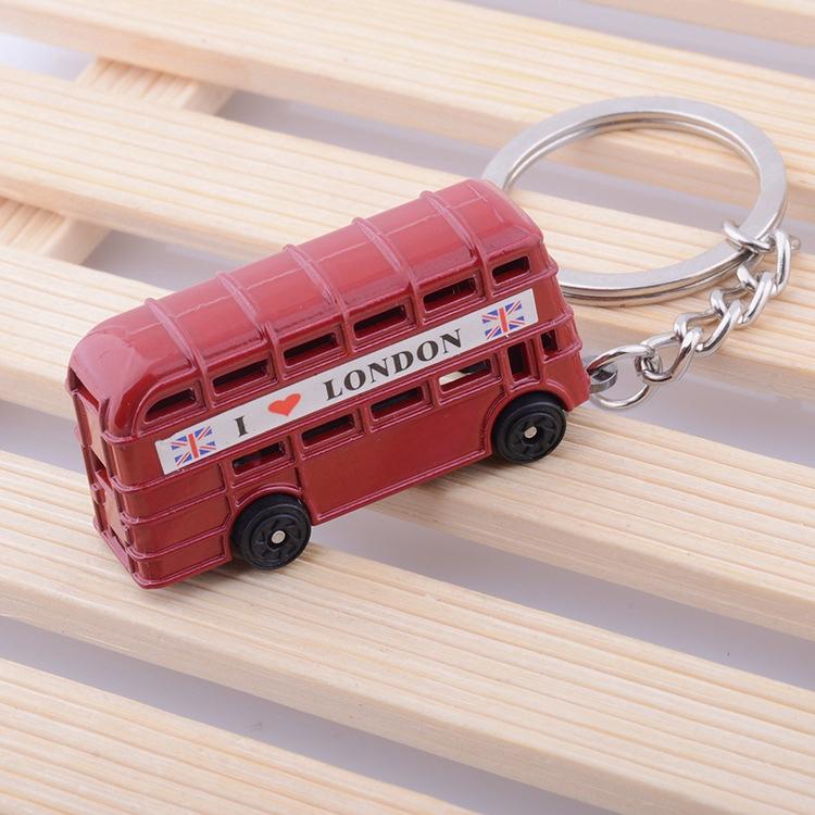 Dây móc khóa hình xe buýt London màu đỏ