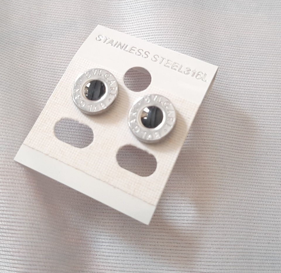 Đôi Bông tai nam titanium mạ bạc 925 siêu đẹp sang trọng