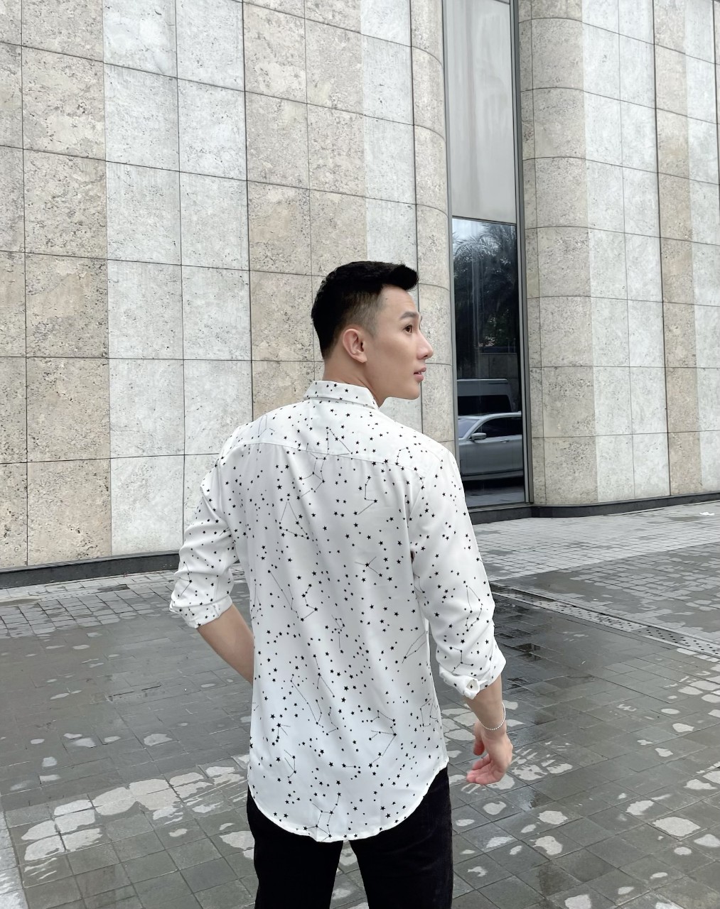 Áo sơ mi nam dài tay vải lụa cao cấp X1