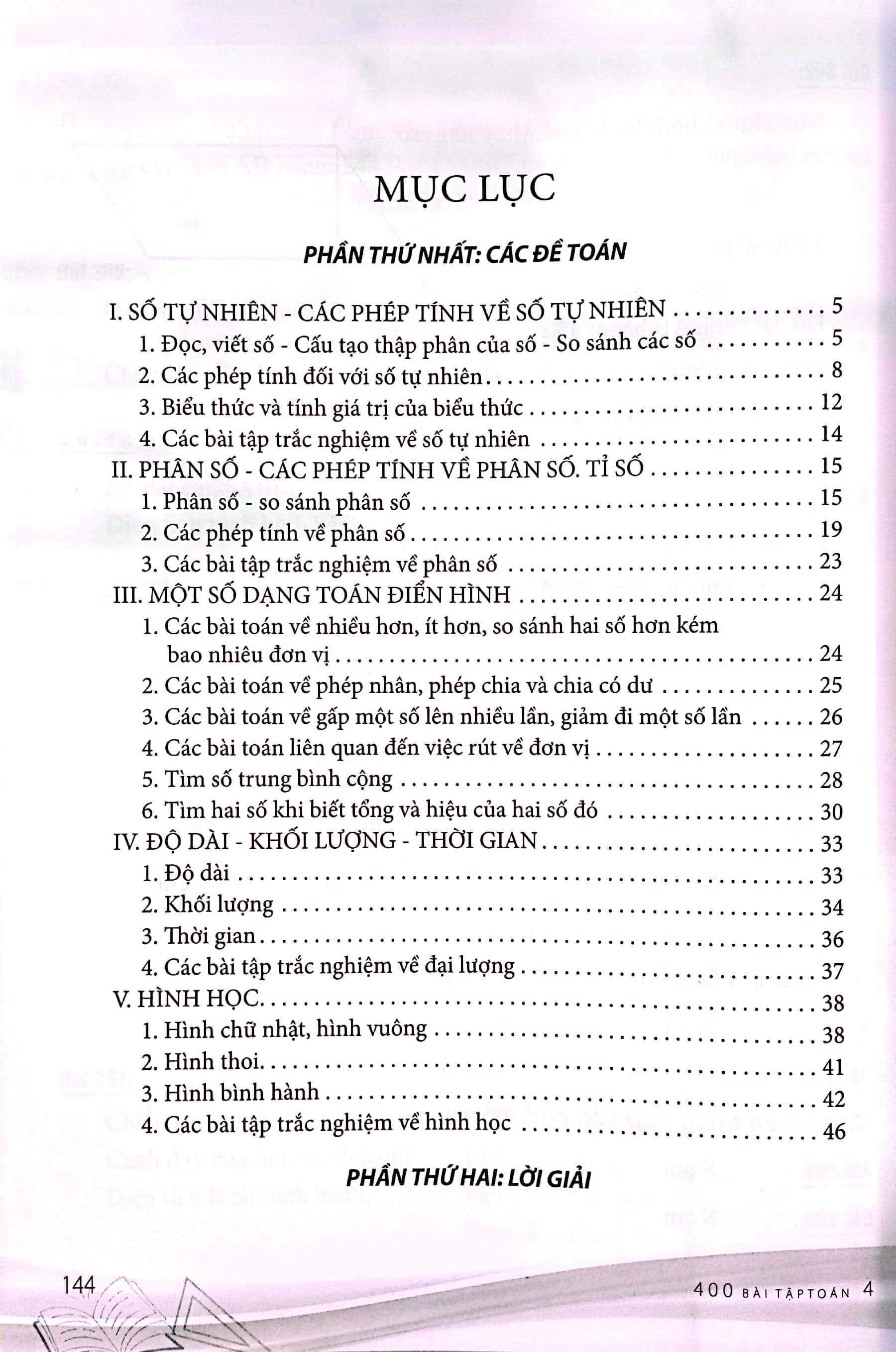 Tuyển Chọn 400 Bài Tập Toán 4