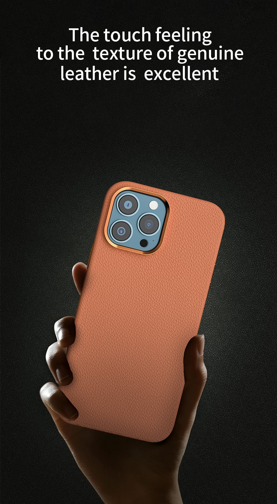 Ốp Da Wiwu Calfskin Phone Case Dành Cho Iphone 13 Promax Chất Liệu Da Bê, Chống Nước, Chống Để Lại Vân Tay - Hàng Chính Hãng