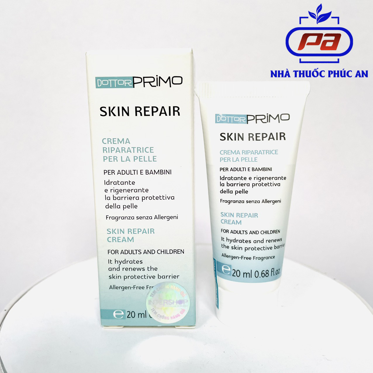 Kem viêm da cơ địa, chàm da, Eczema, da nứt nẻ DottorPrimo Skin Repair tuýp 20ml