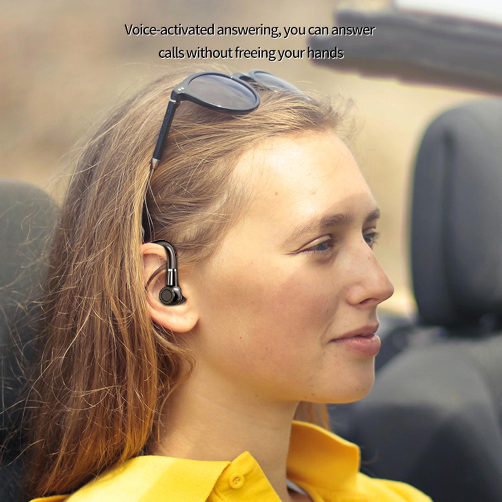 Bluetooth 5.0 Earphone Single Ear Detachable Battery for Meeting Driving