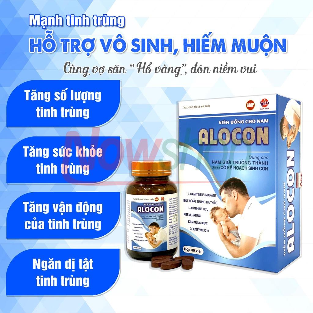 Viên Uống Tăng Khả Năng Thụ Thai Alocon Nam Vạn Tam Giúp Bổ Thận Tráng Dương Tăng Cường Sinh Lý Mạnh Tinh Trùng