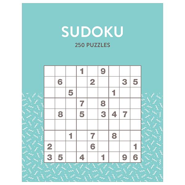 Sách ngoại văn: 250 Puzzles - Sudoku - Pastel Blue