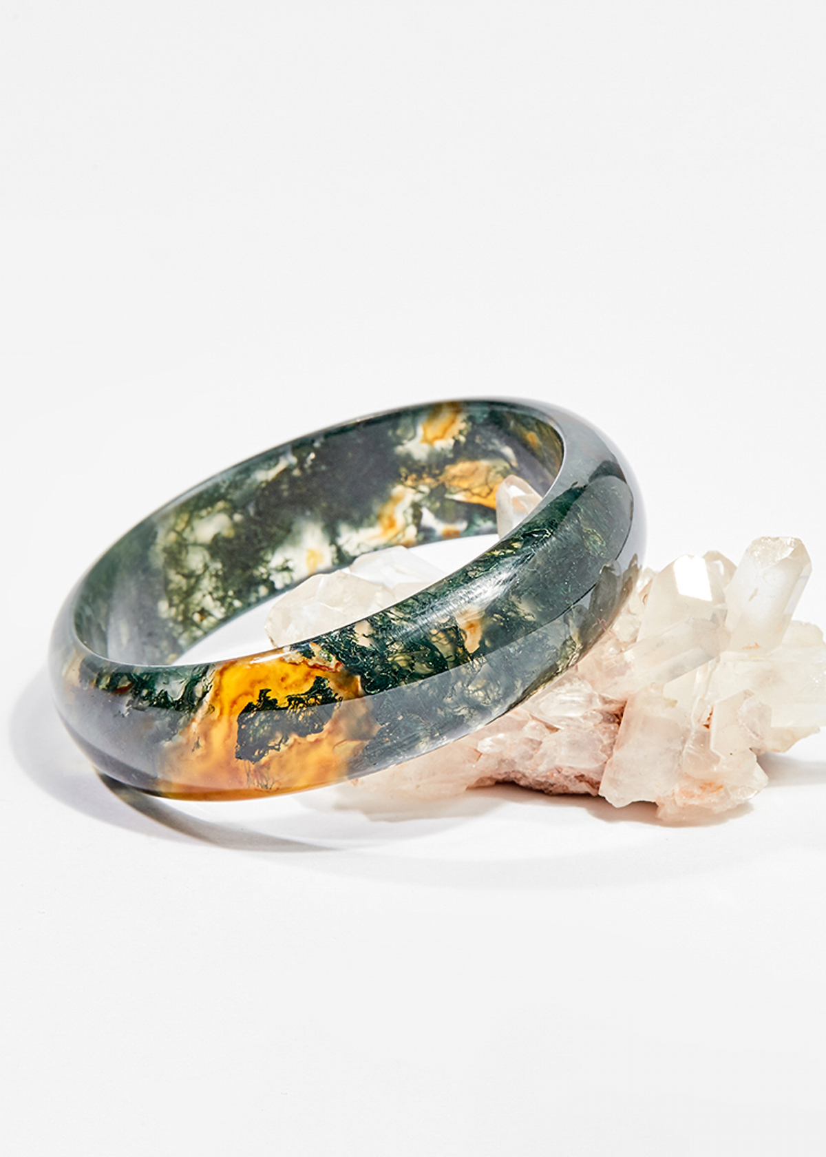Vòng tay phong thủy đá băng ngọc thủy tảo huyết ni 56 mệnh hỏa , thổ - Ngọc Quý Gemstones