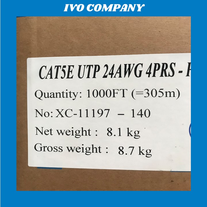 Cáp Mạng Ngoài Trời CAT5E UTP VCOM Nhựa PE Siêu Bền (1M-5M-10M-20M)