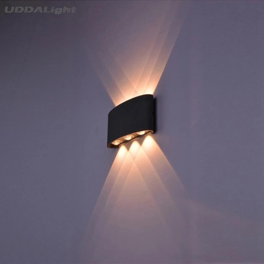 Đèn tường led 2 đầu 6w  tia ánh sáng vàng, đèn tường led nghệ thuật trang trí có chỉ số chống nước B115-6