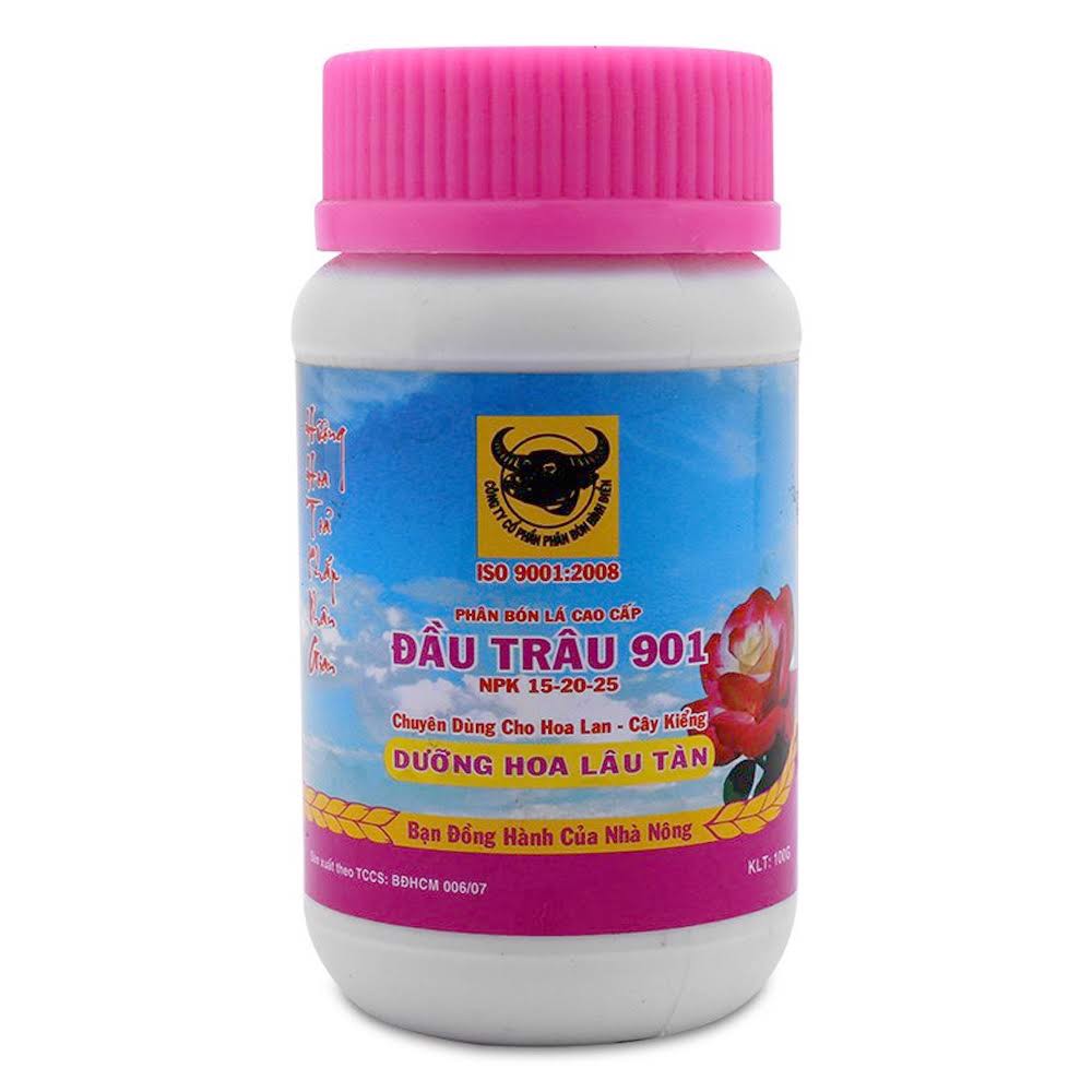 Phân bón đầu trâu MK 901 NPK chuyên cho Lan và hoa kiểng giúp ra nhiều hoa đẹp lâu tàn (400g)