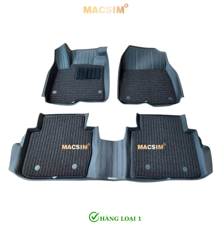 Thảm lót sàn xe ô tô 2 lớp NEW HONDA CRV 2023-2024+ Nhãn hiệu Macsim 3W chất liệu nhựa TPE đúc khuôn cao cấp - màu đen (2 hàng ghế)