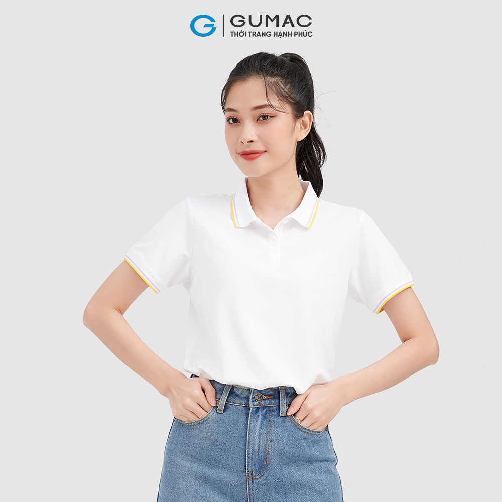 Áo polo nữ GUMAC ATC08080 áo polo phối bo nhiều màu