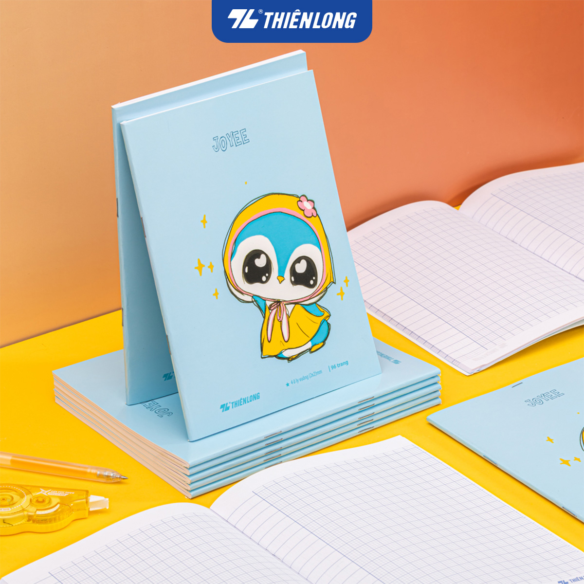 Bộ 5 Tập học sinh 96 trang 4 ô ly vuông 60 gsm Điểm 10 TP-NB039 (hình ngẫu nhiên)