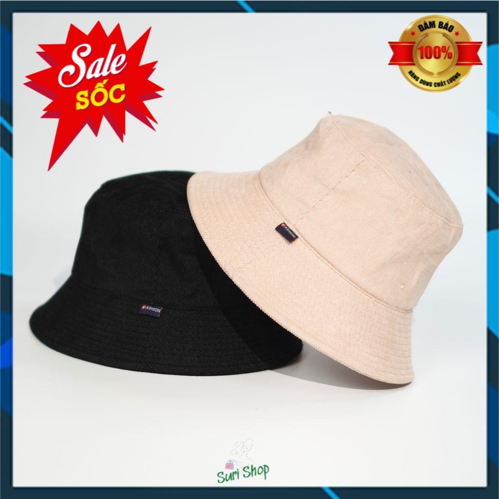 Mũ bucket trơn ️ Nón tai bèo vành tròn trơn chất nhung tăm cao cấp form unisex nam nữ N14