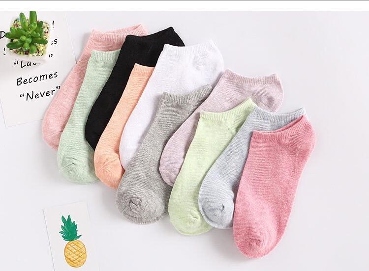 Combo 10 Tất Nữ Cotton Xuất Nhật Nhiều Màu CT5