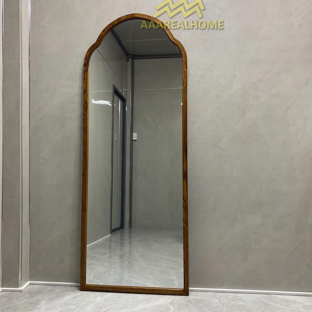 70x180cm Gương soi mái vòm khung gỗ AAArealhome V1-2 Gương mái vòm khung gỗ sồi Gương soi toàn thân khung gỗ sồi