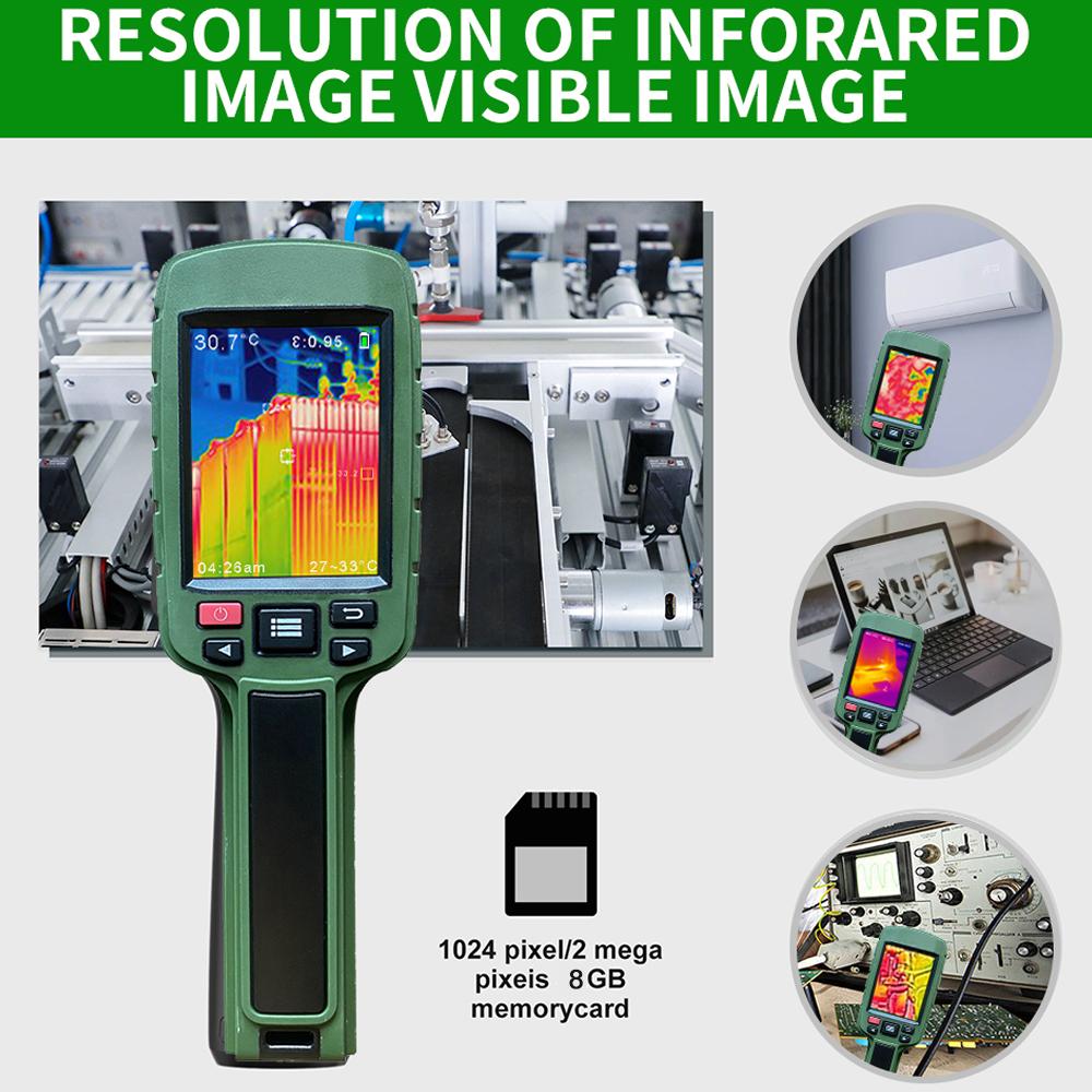 JD-108 160*120 Infrared Thermal Imager Portable Color Digital Display Heating Detector Handheld Temperature Imaging Camera