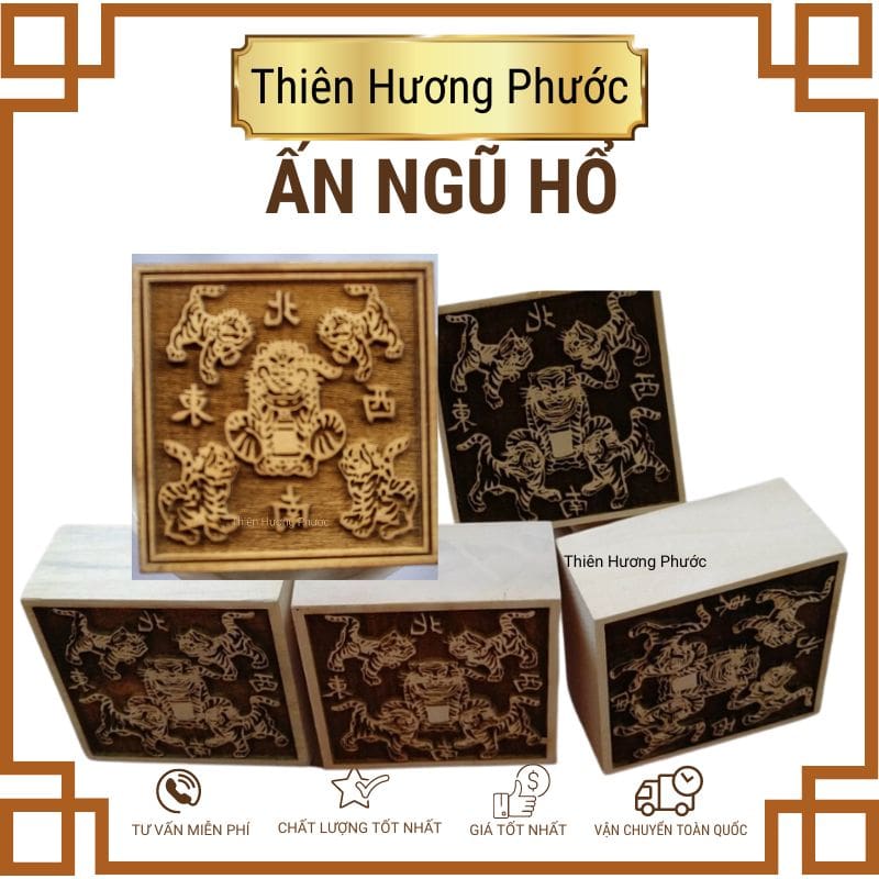 Ấn liên hoa 6cm gỗ thị
