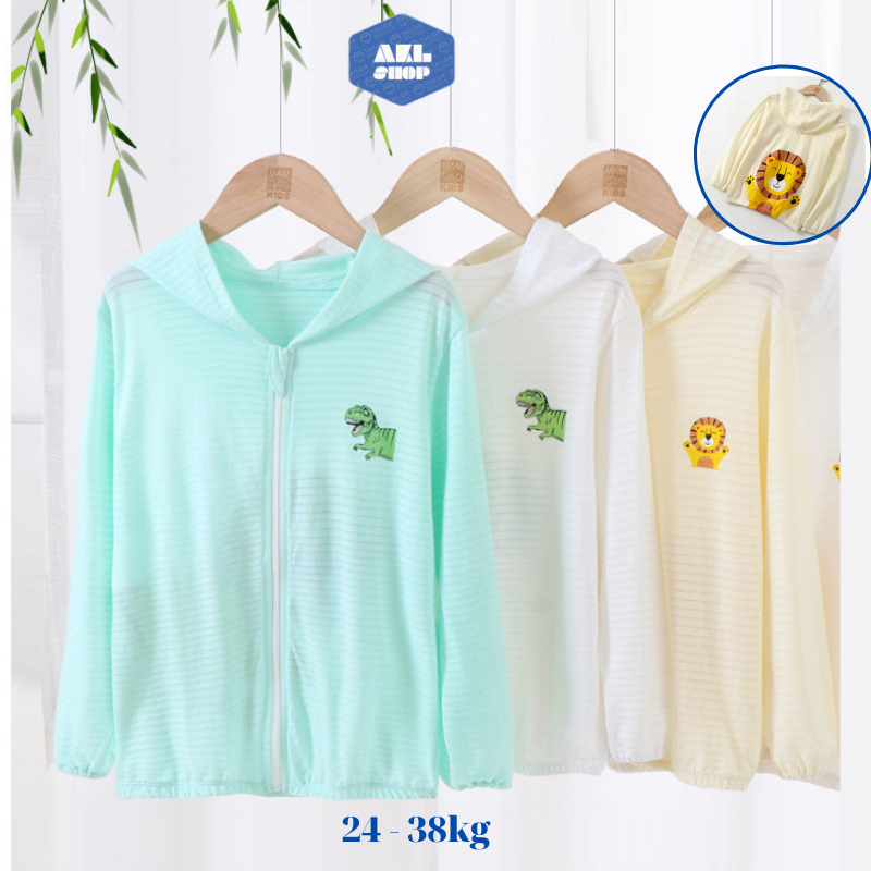 Áo chống nắng bé trai size đại 24kg đến 38kg MamDadKids, áo khoác nắng cho bé chất liệu cotton