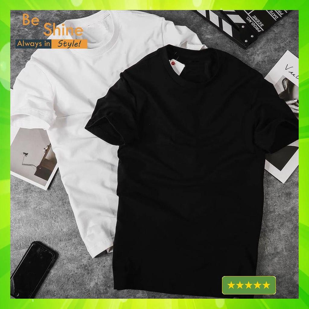 Áo Thun Unisex Form Rộng Hình Icon Khâu Miệng Phản Quang Bảy Màu , Áo Phông Basic Cotton Cổ Tròn Tay Ngắn Thời Trang