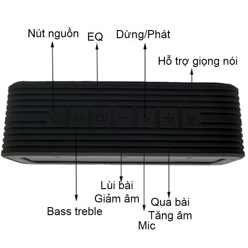 Loa Di Động Không Dây Kết Nối Qua Bluetooth Công Suất 50W Hệ Thống Âm Thanh HIFI - Hàng Chính Hãng