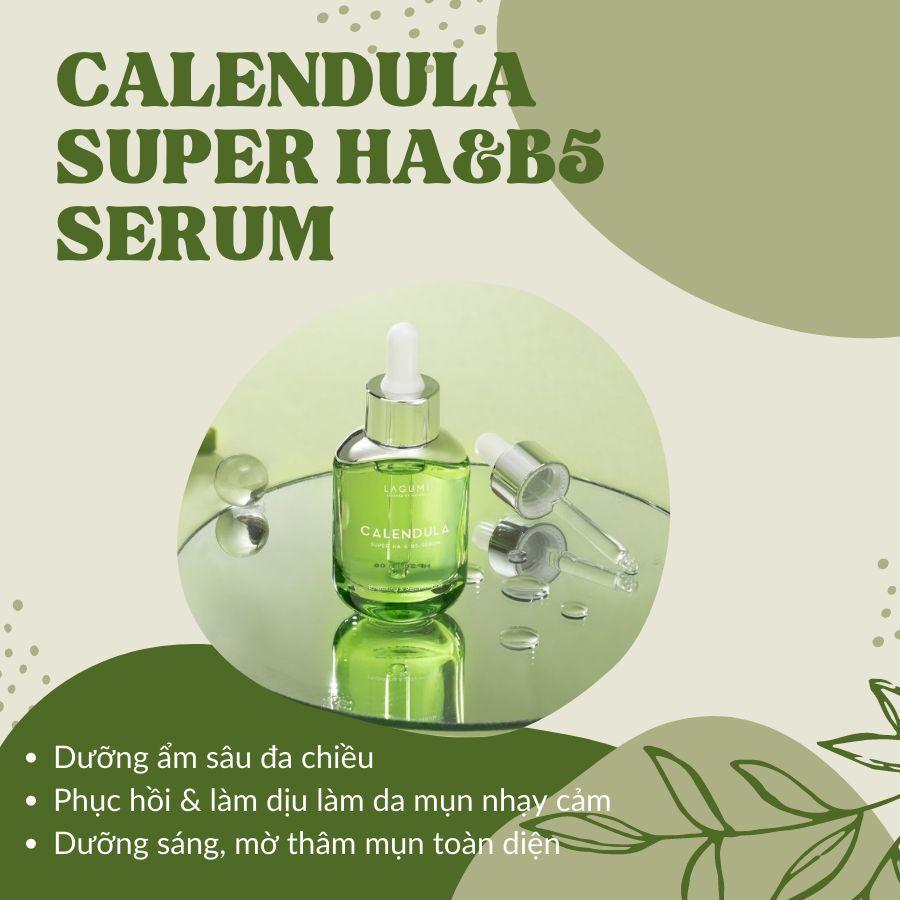 Serum siêu cấp ẩm và phục hồi da Lagumi Calendula Super HA &amp;amp; B5 30ml