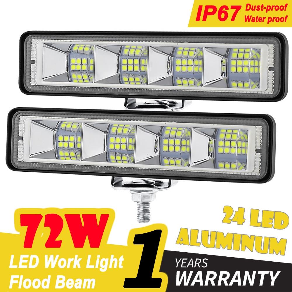 Đèn Pha 72w 4x4 Có 24 LED đèn làm việc Thiết Kế Cho Xe Hơi / Xe Tải / Tàu Thuyền / Xe Máy / Xe Tải 12V 24V
