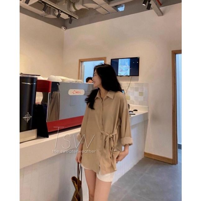 ÁO SƠ MI CỘT NƠ EO