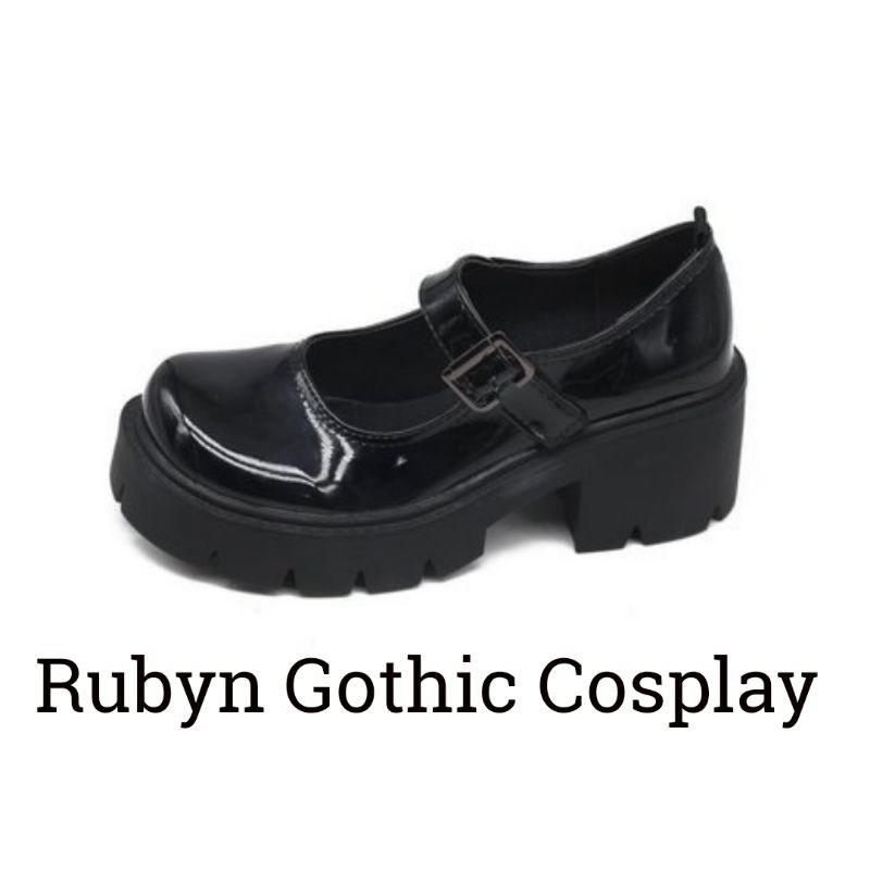 Giày Lolita Oxford đế cao cosplay học sinh Nhật Bản ( BÓNG VÀ NHÁM )