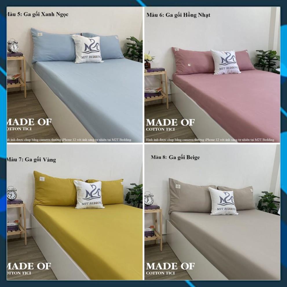 Bộ ga giường và vỏ gối Cotton Tici Bedding ga gối Cotton Hàn Quốc đủ size drap nệm