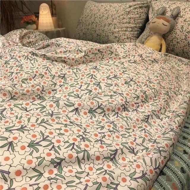 Set poly cotton - Cỏ và tim xanh.