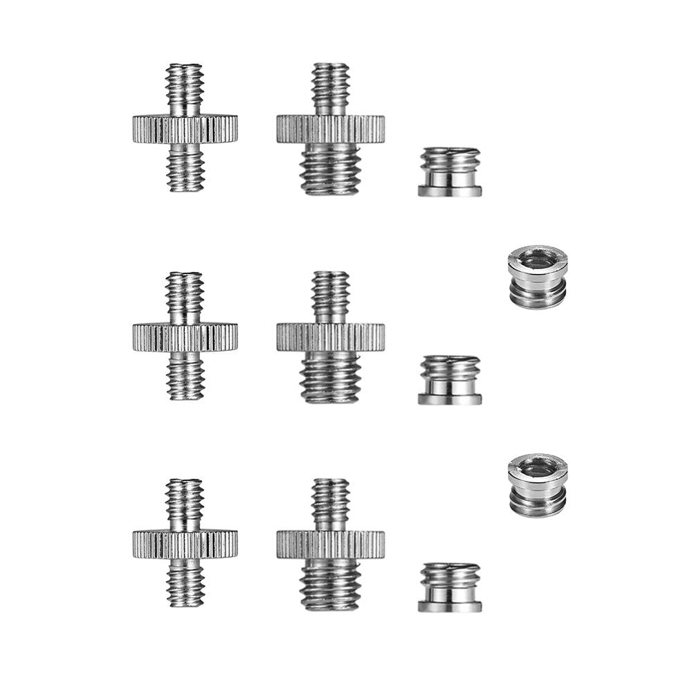 Bộ chuyển đổi vít ren 1/4 "-20 và 3/8" -16 giảm tốc ,chuyển đổi ống lót cho chân máy ảnh Chân máy ảnh Monopod Ballhead Light