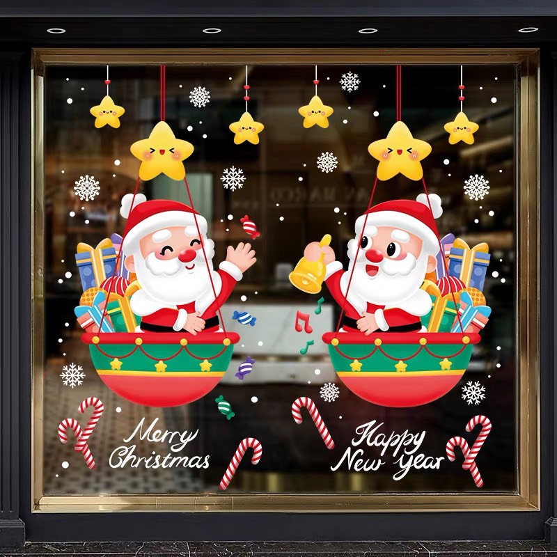 Decal Dán Kính Trang Trí Noel Hít Tĩnh Điện AMJ951AB