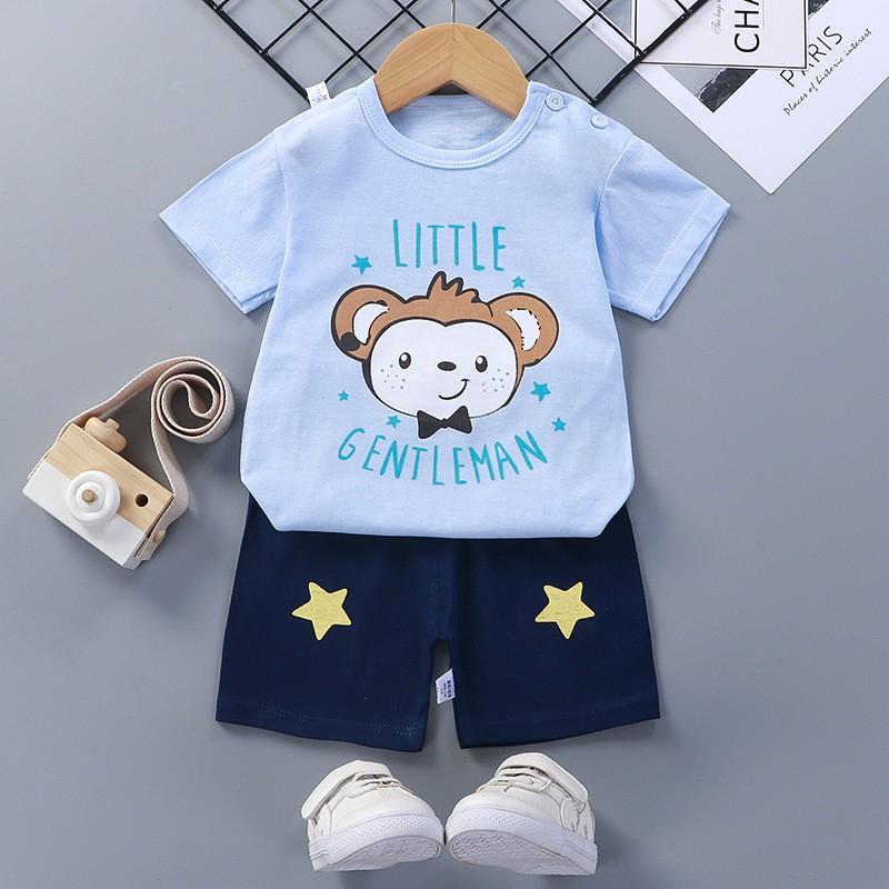 Bộ cộc tay cotton cho bé, hàng quảng châu siêu mát, chất cotton siêu xịn