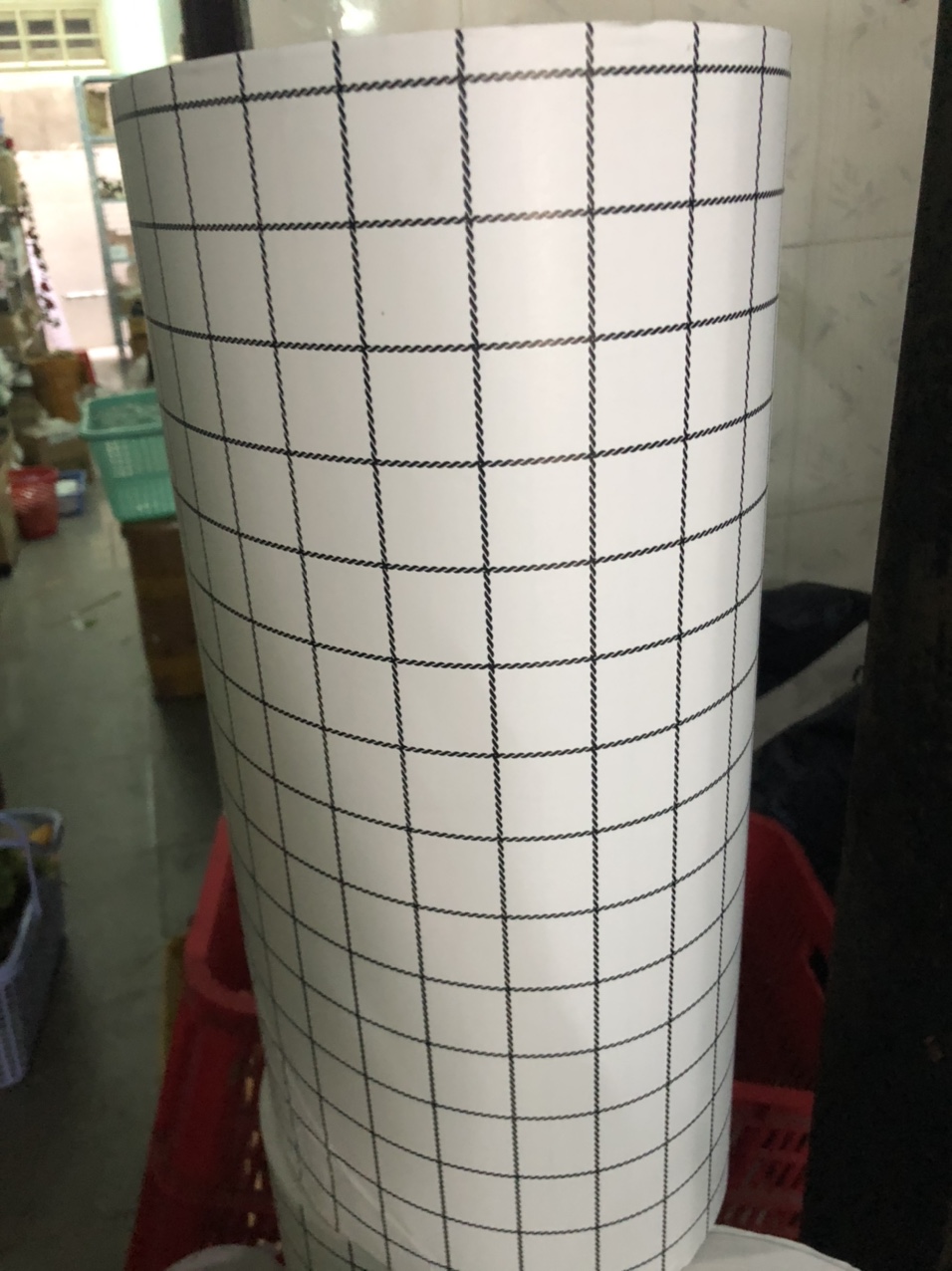 10m Dài x Rộng 45cm Giấy Dán Tường PVC - Ô VUÔNG