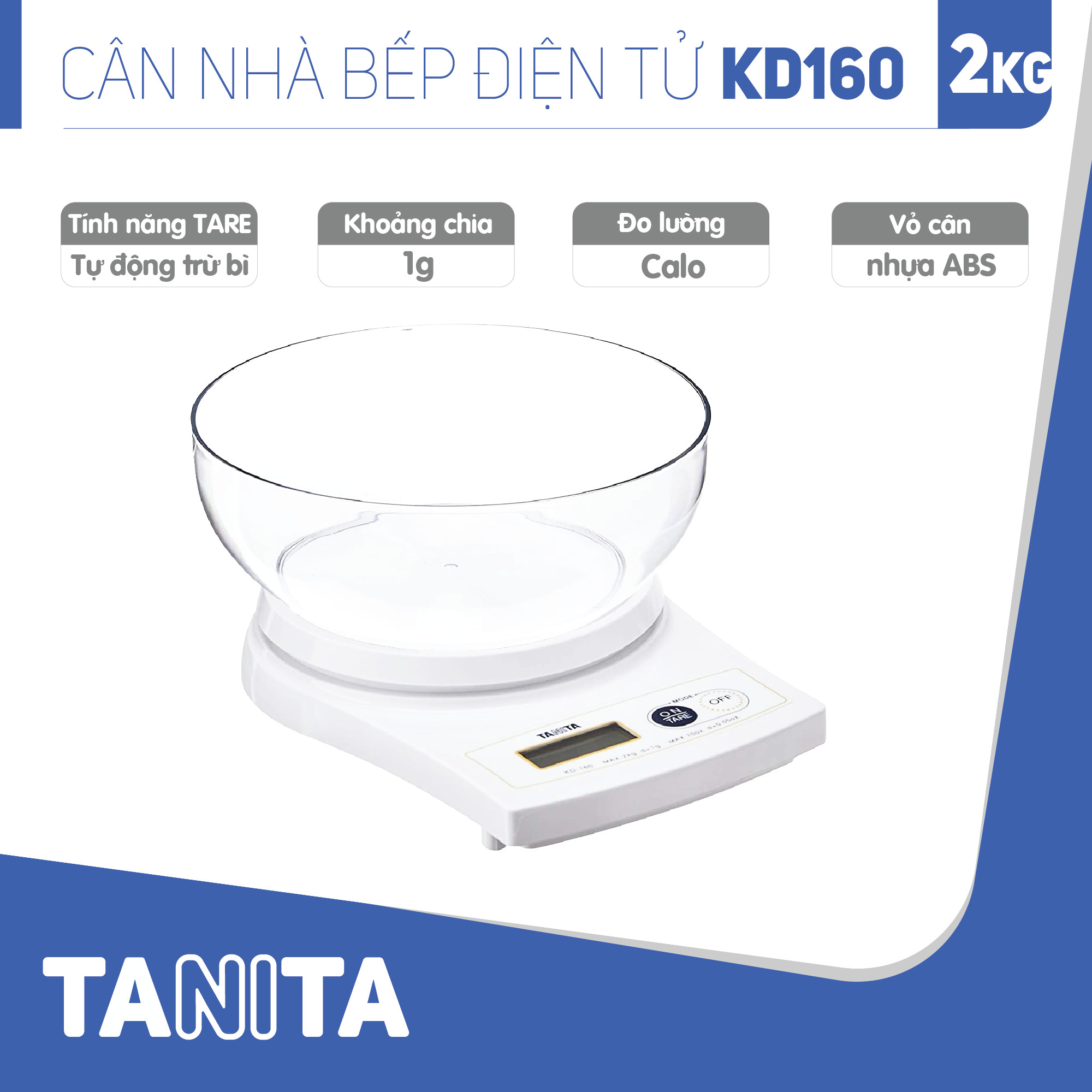 Cân điện tử nhà bếp TANITA KD160 (2kg) (Chính hãng Nhật Bản), Cân bếp 1kg, Cân nhà bếp 2kg, Cân thực phẩm 2kg, Cân thức ăn 2kg, Cân Nhật, Cân trọng lượng, Cân chính hãng, Cân thực phẩm, Cân thức ăn, Cân tiểu ly điện tử, Cân chính xác, Cân làm bánh