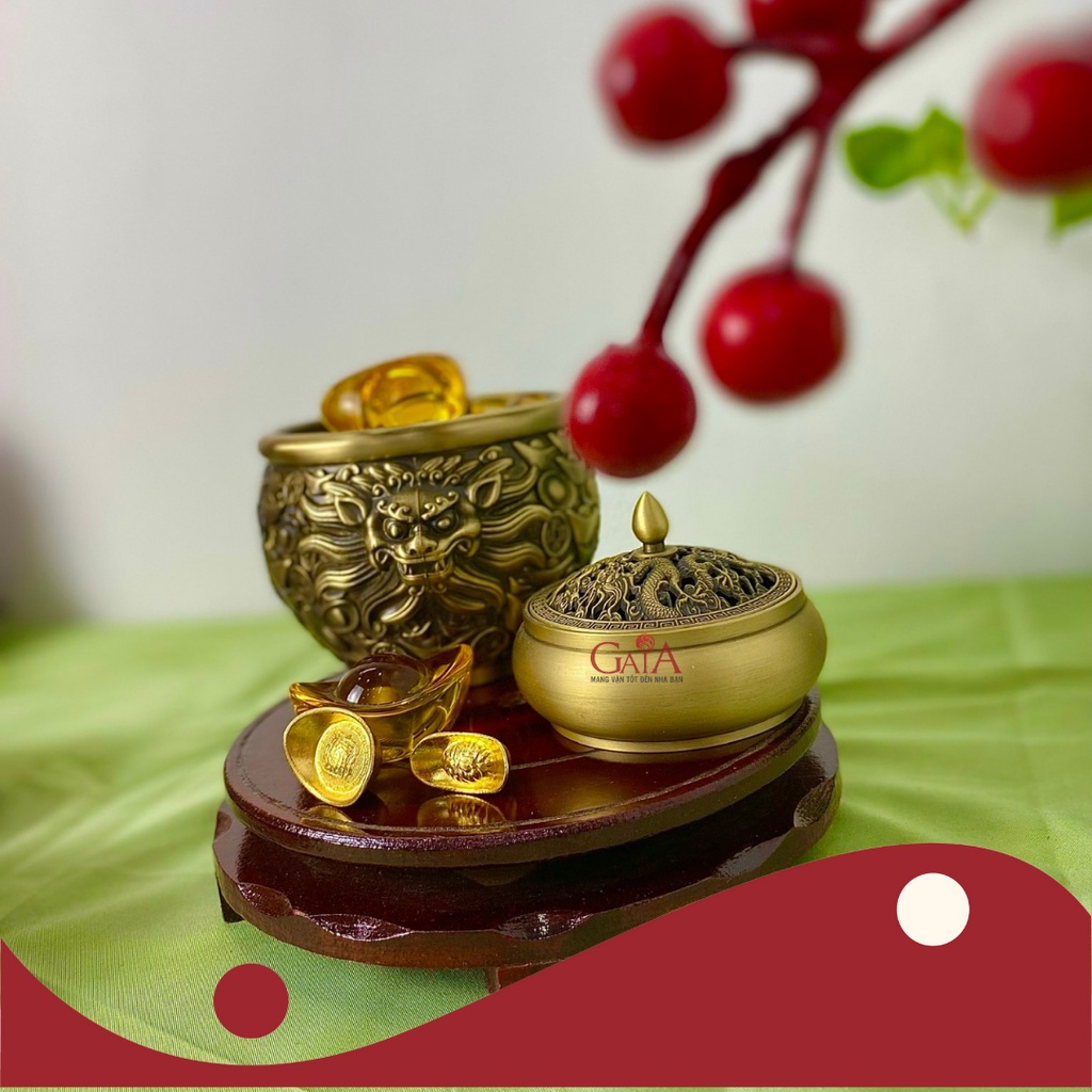 Đôn gỗ, đế gỗ, đế xoay đặt tượng thờ, vật phẩm phong thủy, bát tụ bảo