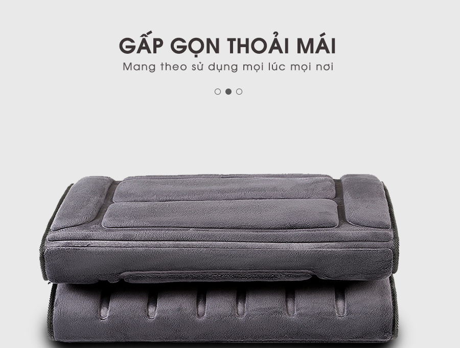 Nệm Massage Toàn Thân nhiệt và hồng ngoại OKACHI JP-M799 (màu xám)