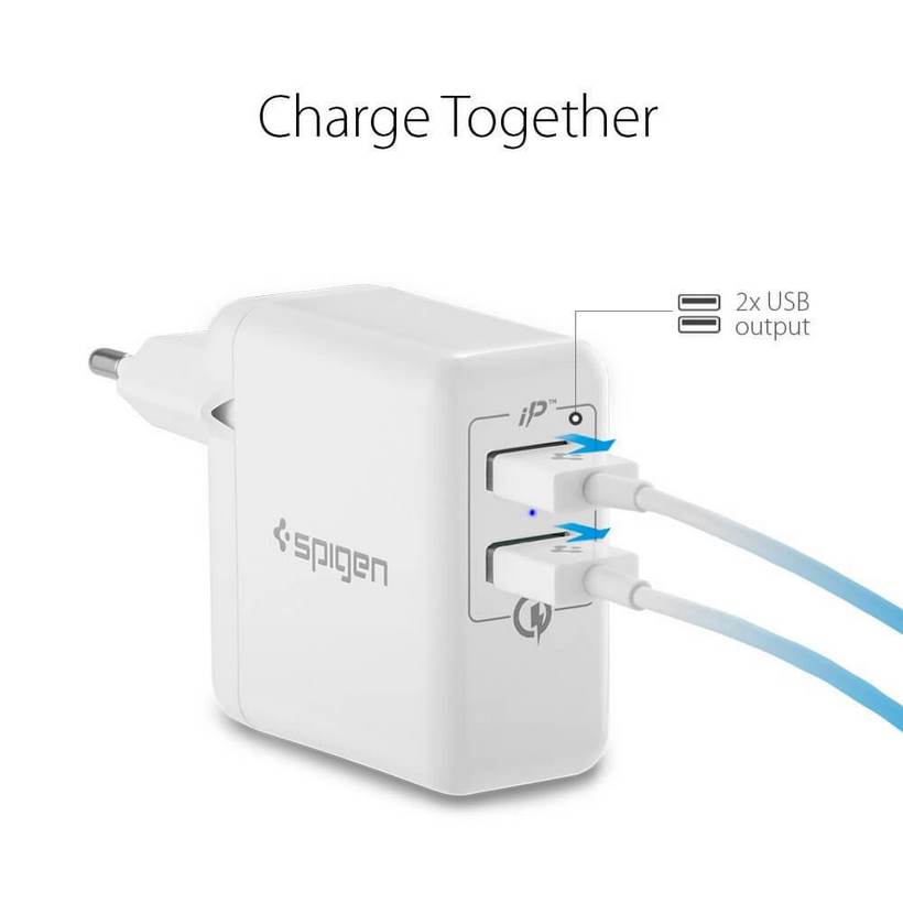 Củ Sạc Nhanh Spigen Quick Charge [3.0] Wall Charger - Hàng chính hãng